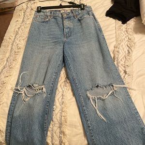 free people ripped boyfriend jeans